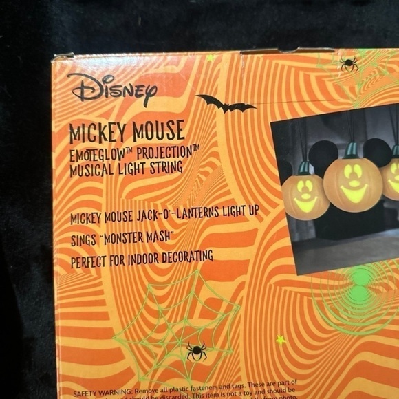 Disney Pumpkin String Lights Singing NEW Monster Mash Halloween Decor Orange - Picture 4 of 4